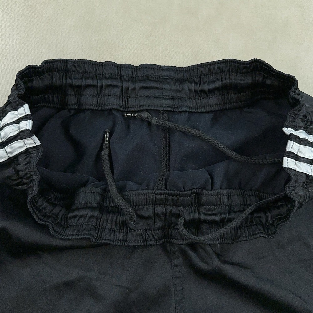 Adidas Vintage Rare Soccer Shorts Silky Dazzle Black White Climalite Men's Small - Picture 4 of 10